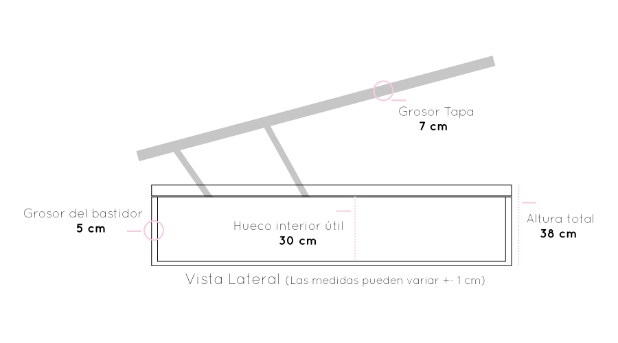 Canapé Bárbara medidas - Mobiliario y decoración Natalia Moreno