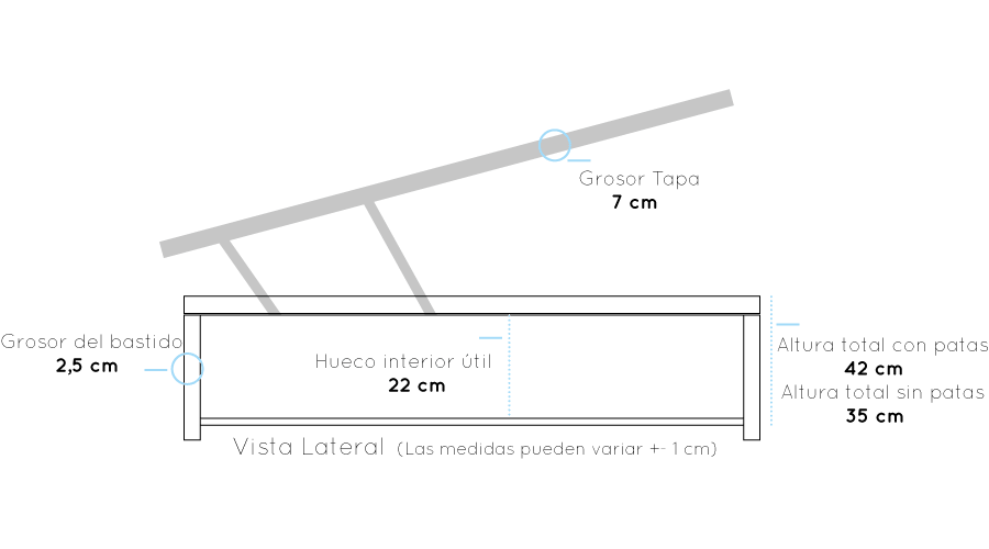 Canapé tapizado Elena medidas - Mobiliario y decoración Natalia Moreno