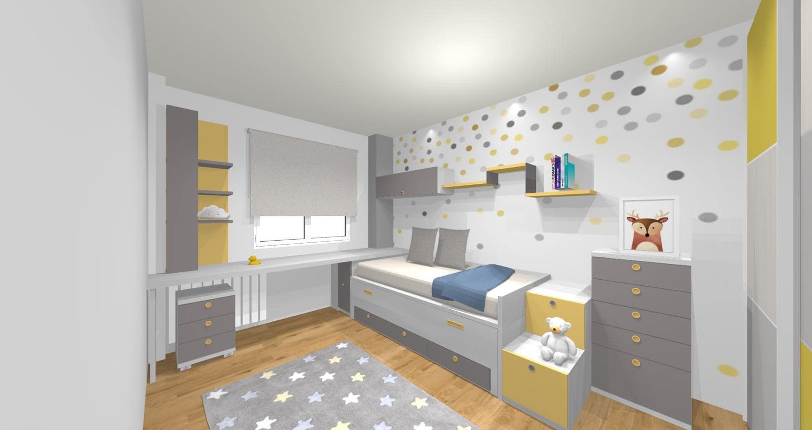 Diseño 3D Dormitorio cama nido-Mobiliario y decoración Natalia Moreno Diseño 3D Dormitorio cama nido-Mobiliario y decoración Natalia Moreno