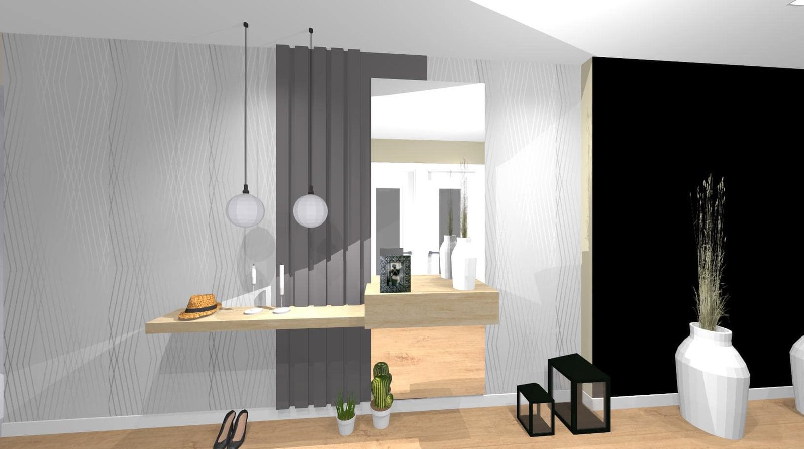 Diseño 3D Recibidor - Mobiliario y decoración Natalia Moreno Diseño 3D Recibidor - Mobiliario y decoración Natalia Moreno