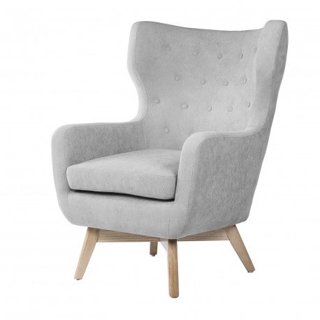 Sillón Lisboa gris claro - Mobiliario y decoración Natalia Moreno