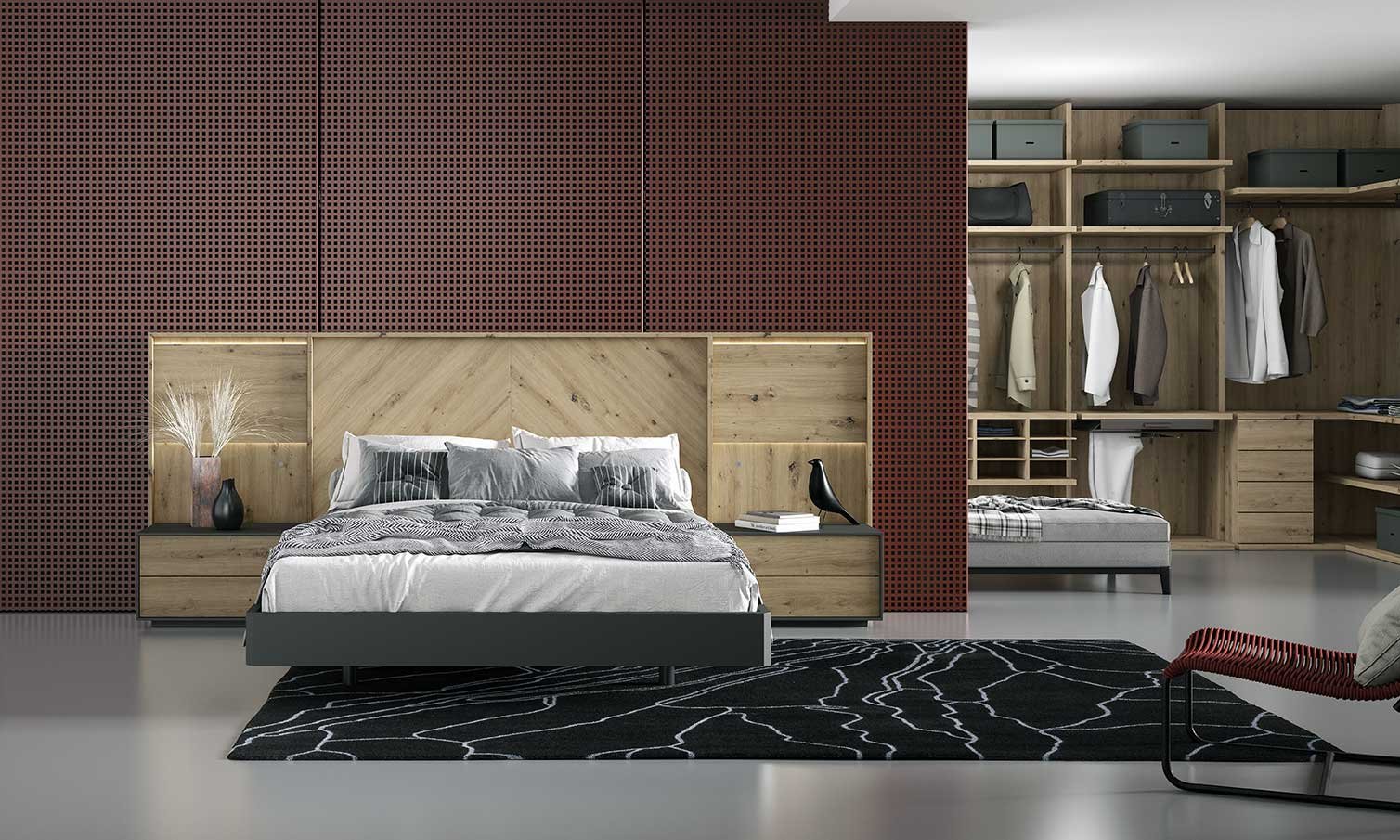 Dormitorio matrimonio moderno madera