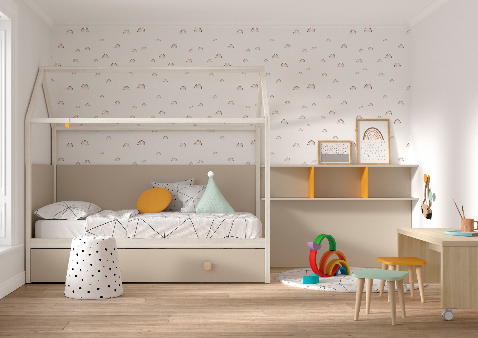 Cama nido con casita