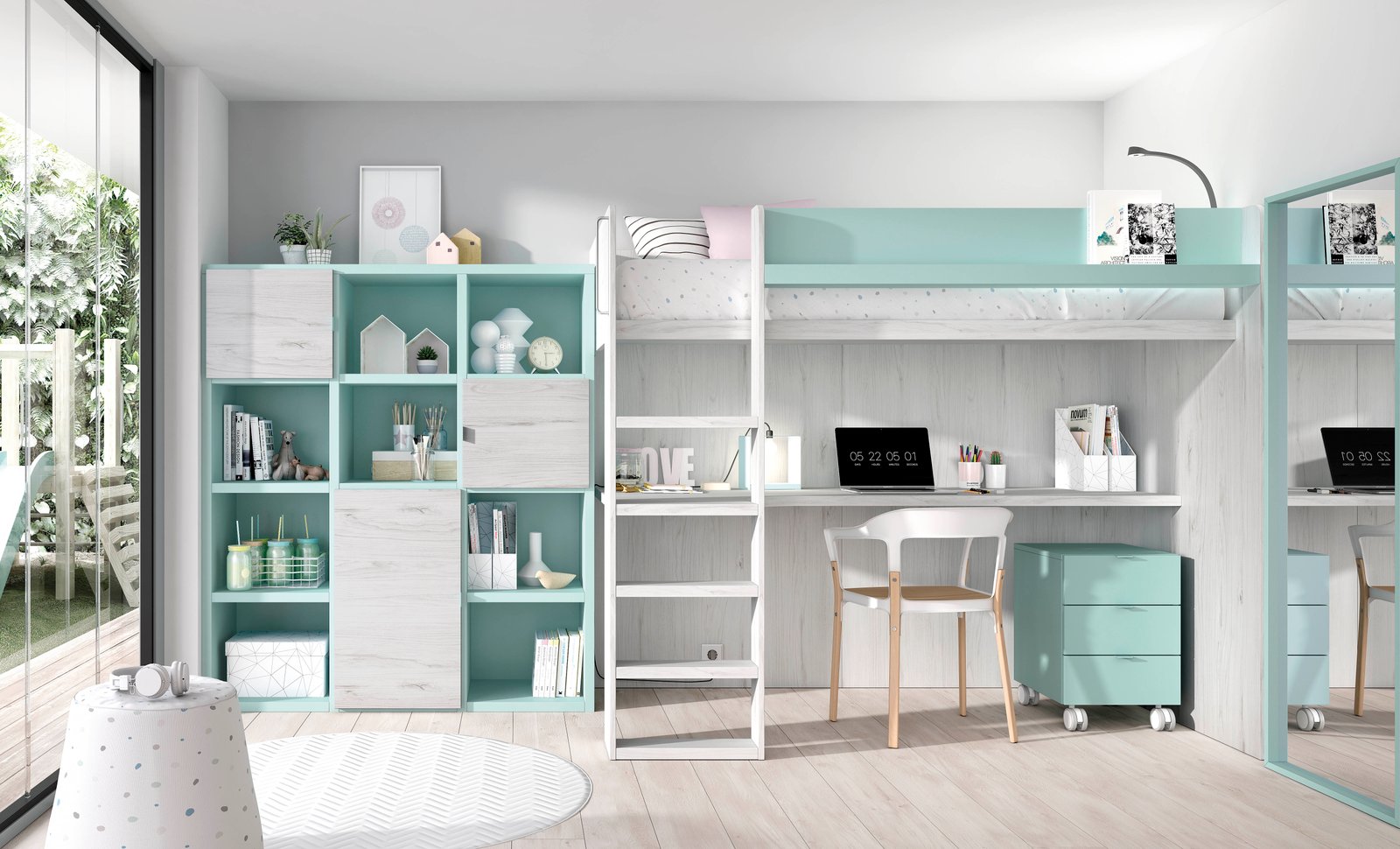 Dormitorio juvenil espacios pequeños