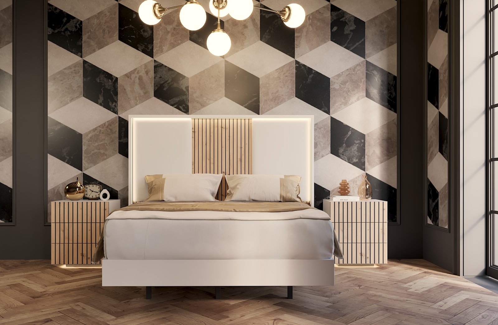 Dormitorio matrimonio moderno palilleria