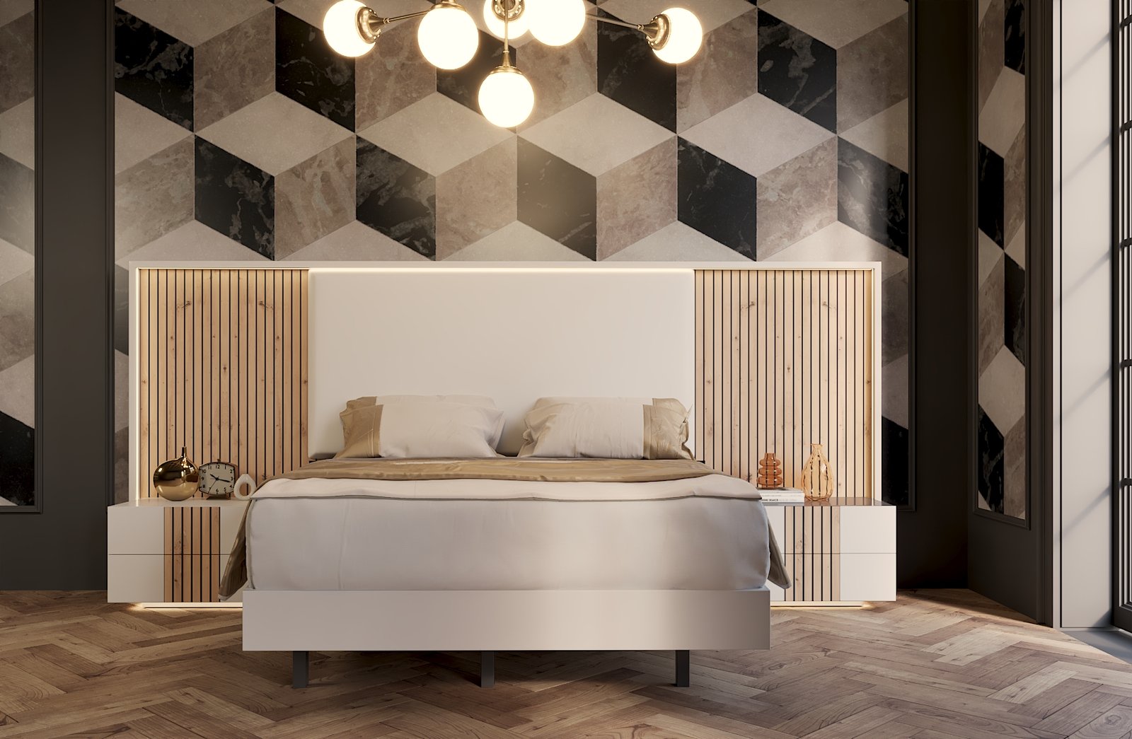 Dormitorio matrimonio cabezal corrido