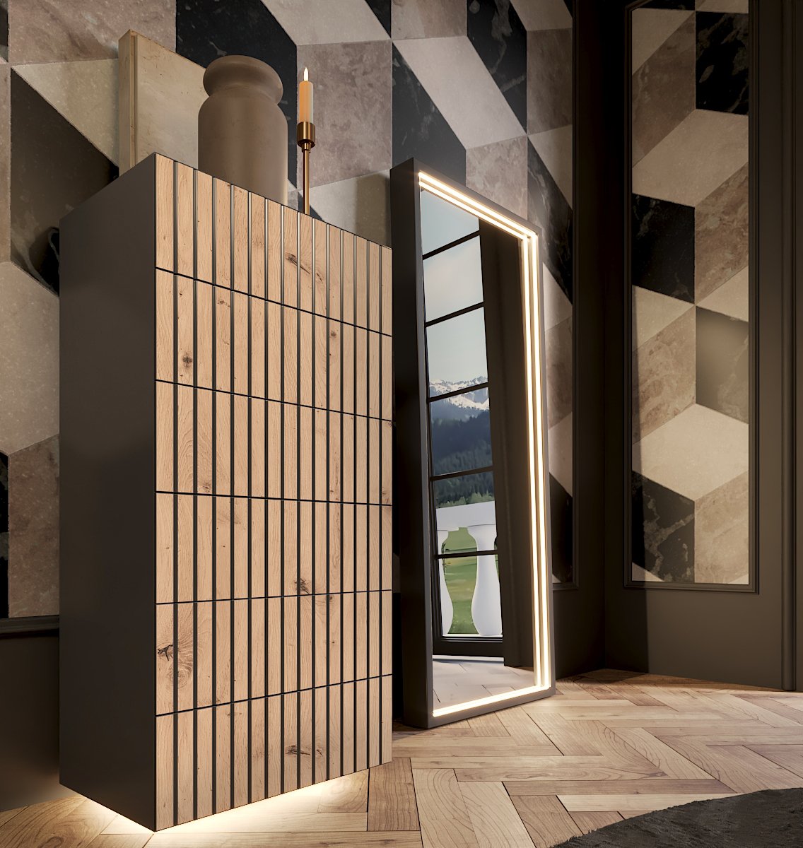 Sinfonier madera negro