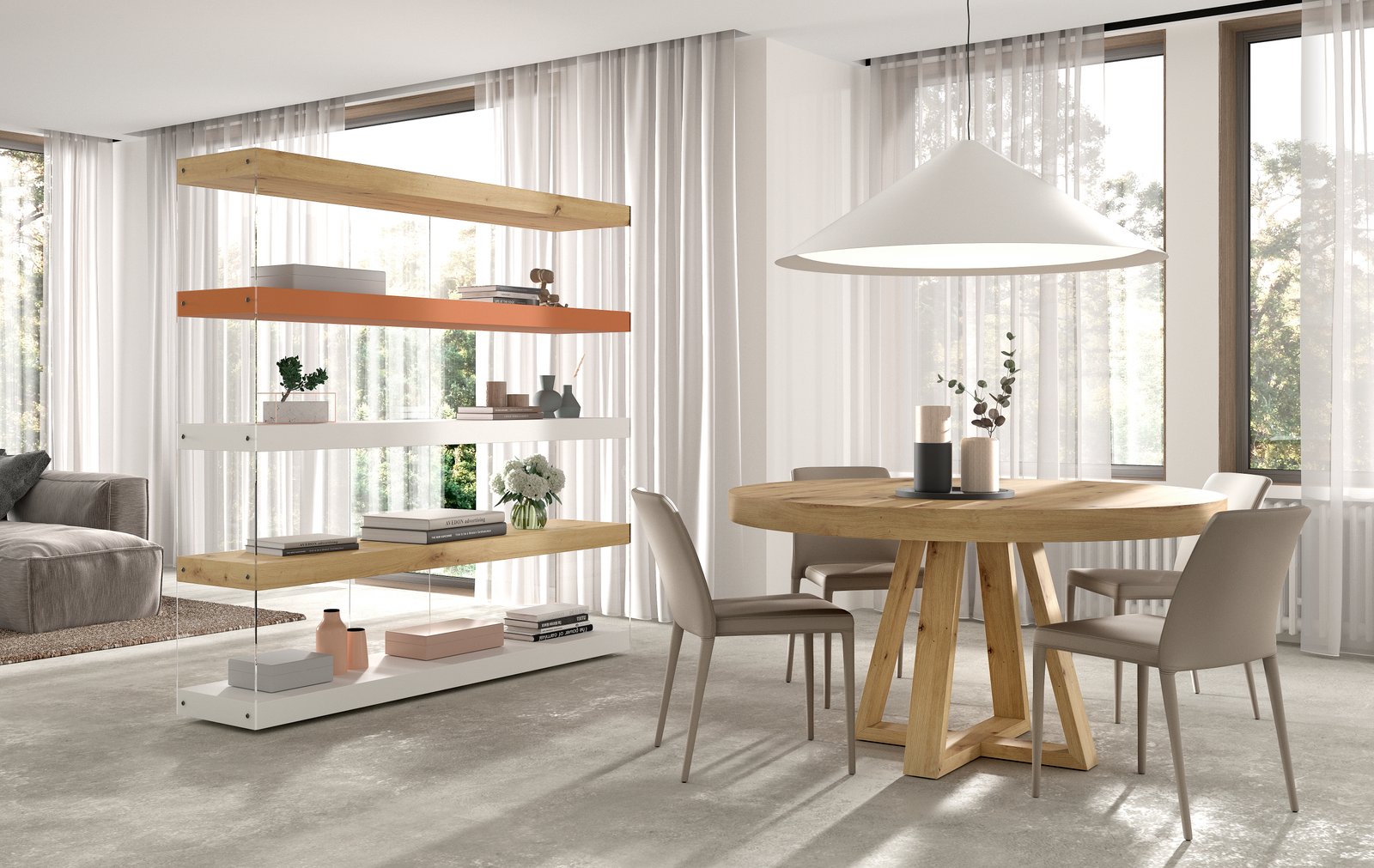 Mesa comedor redonda moderna