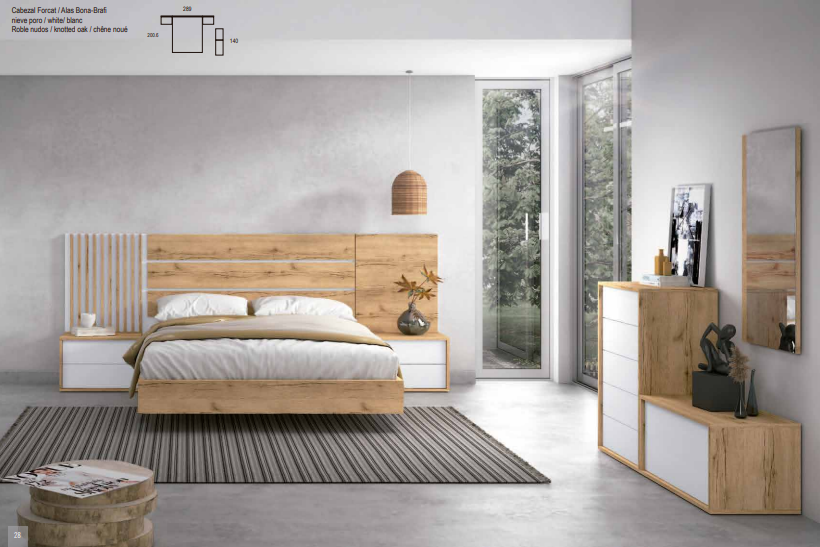 Dormitorio matrimonio madera blanco