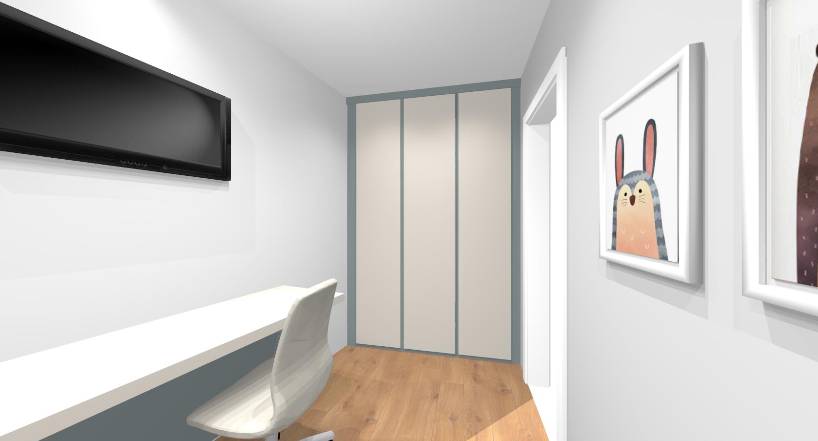 Diseño 3D armario dormitorio juvenil a medida