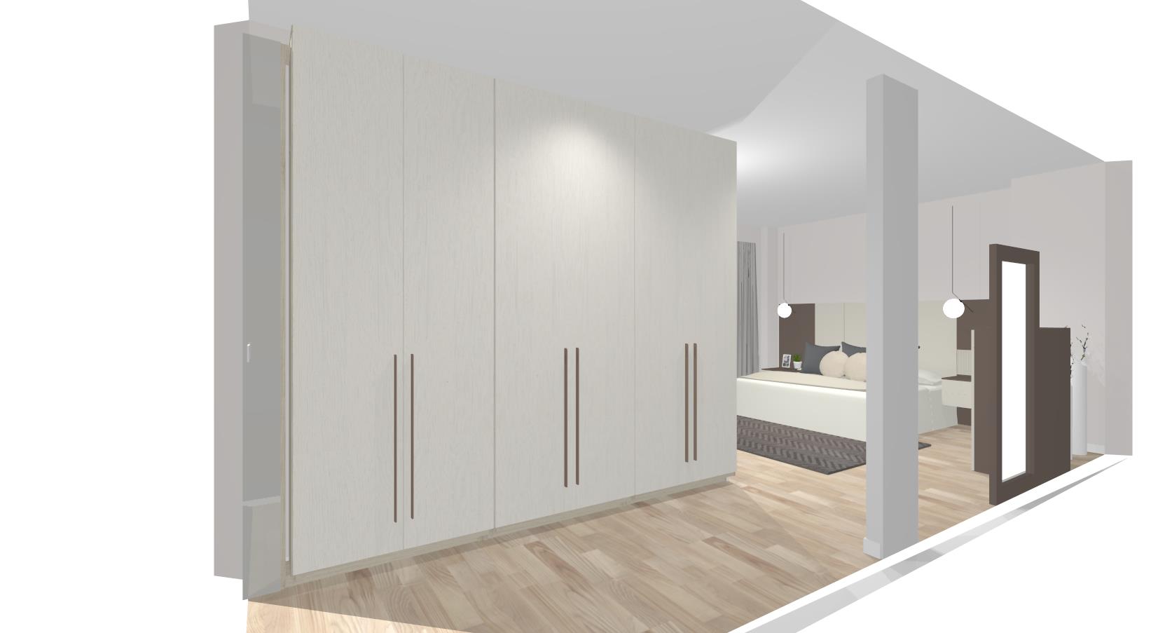 Diseño 3D armario dormitorio principal