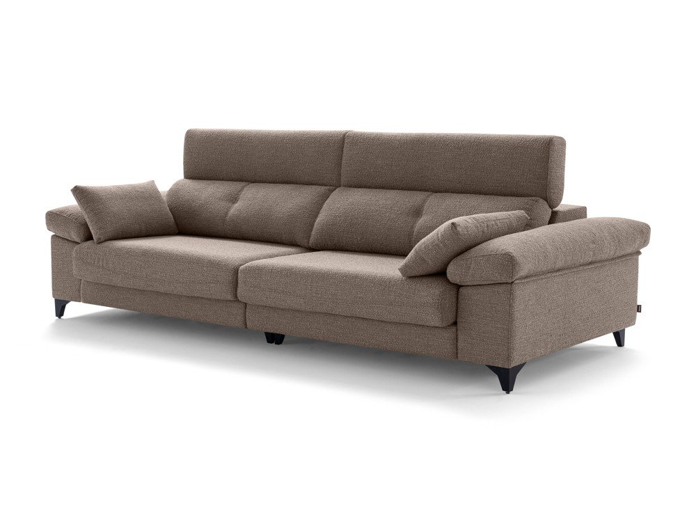 Sofá 2 asientos extraíbles y brazos también extraíbles con arcón