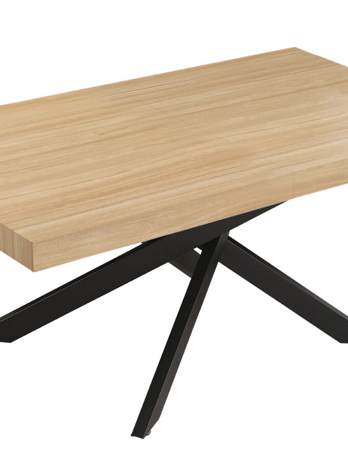 Mesa comedor Extensible LEONARDO 160 - 240 X 90 CM OAK / NEGRO